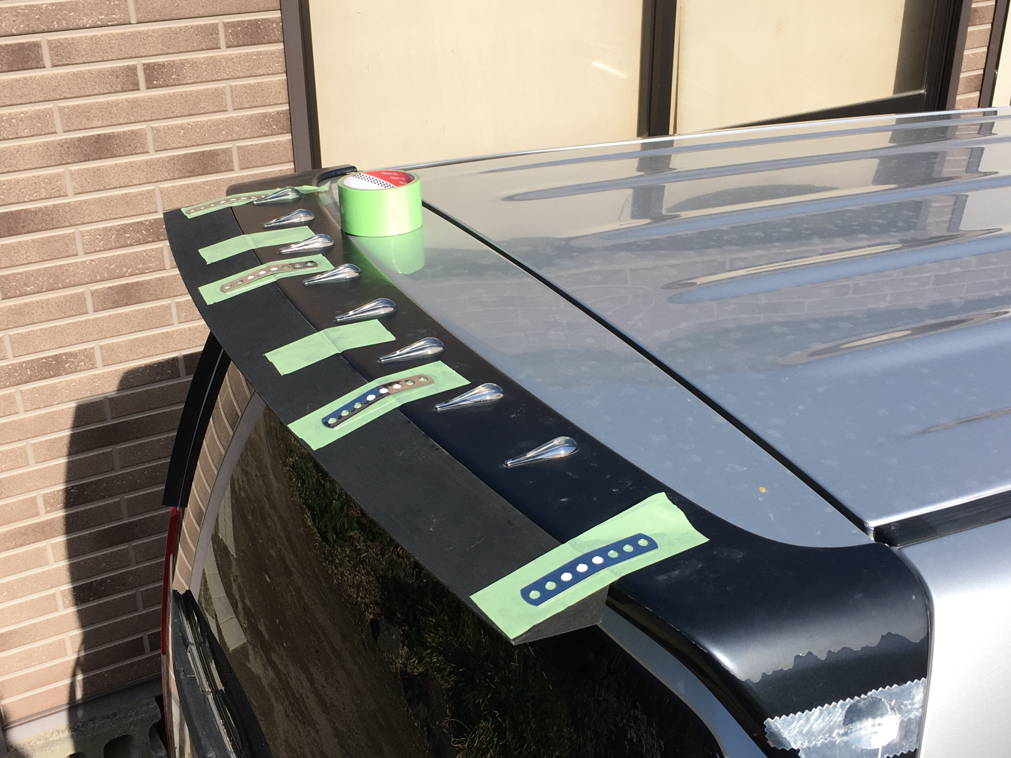 空力強化 純正ルーフスポイラー 自作延長スポイラーで更なる空気抵抗低減を実現せよ